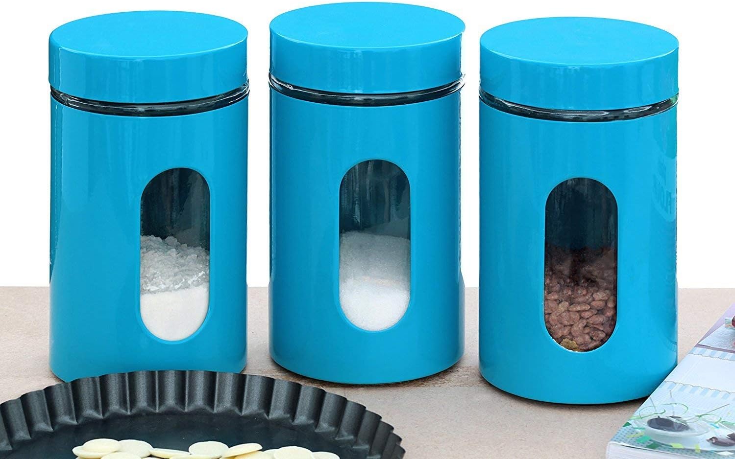 Premier Housewares Storage Canisters - Orange, Set of 3 : Amazon.co.uk:  Home & Kitchen