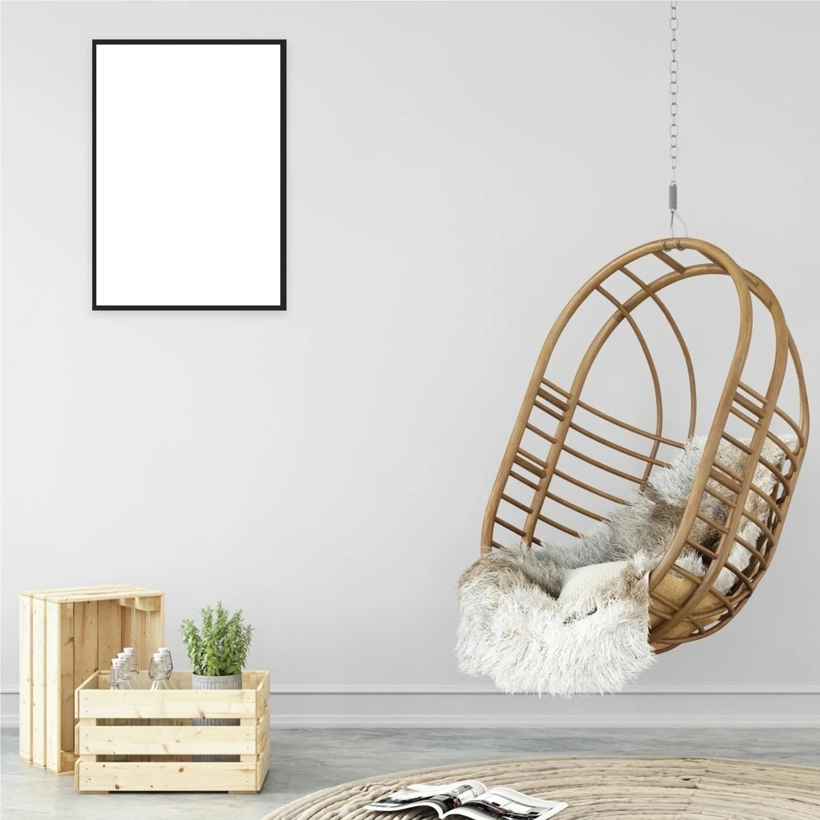Ramki magnetyczne, 4 sztuki czarnego, samoprzylepnego plakatu z PVC 30x40 cm