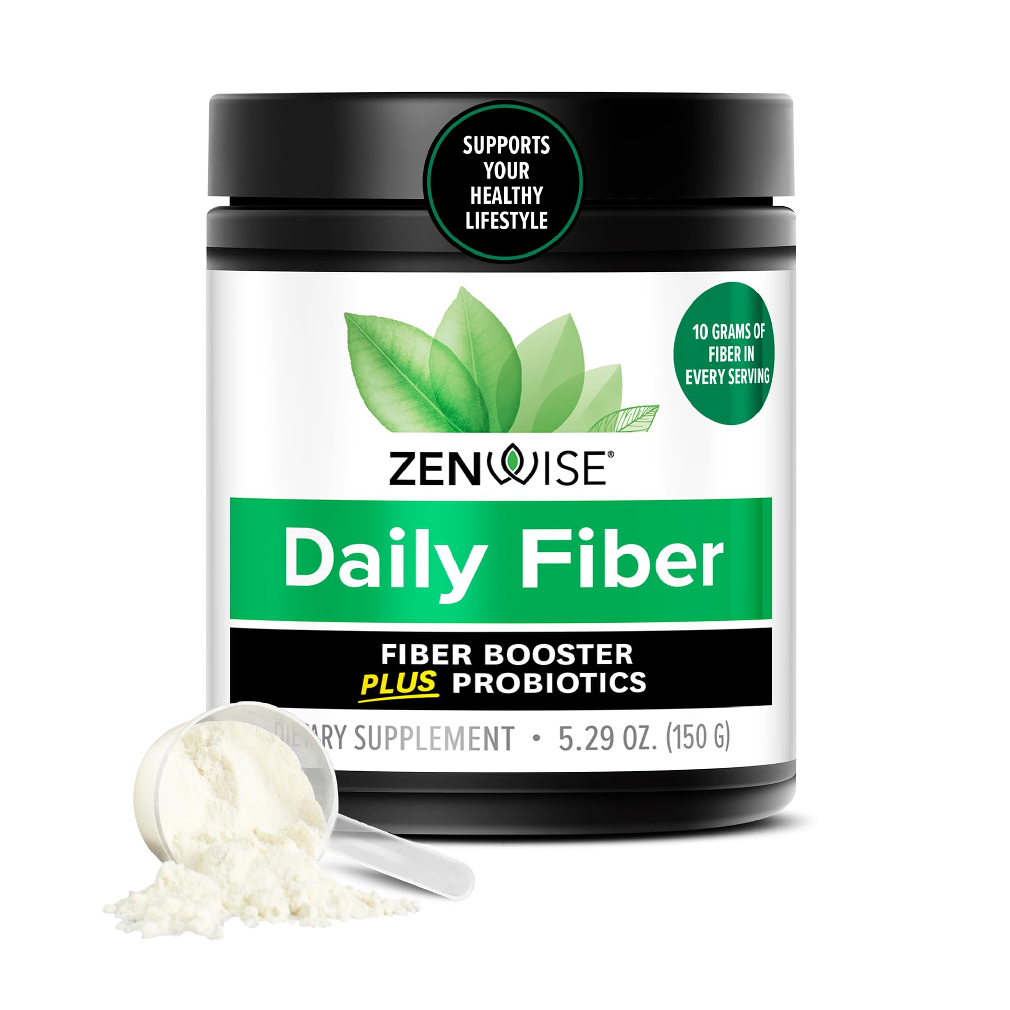 Zenwise Health Daily Probiotic Fiber Supplement with Metabolic Probiotics to Help Control Hunger & Cravings and Support Digestive Health - Metabolism