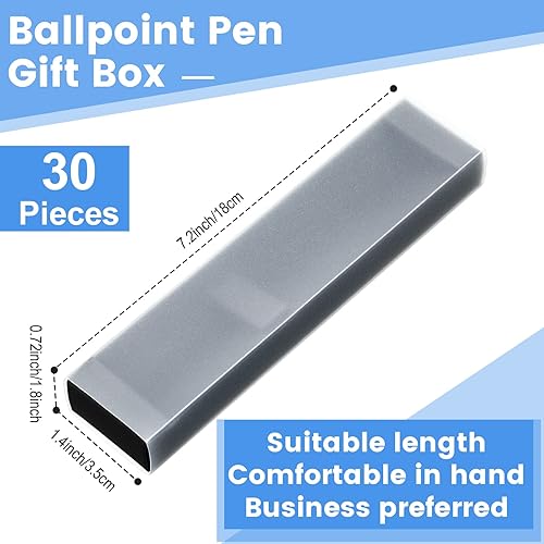 Miniatura 2 de Crtiin 30 cajas de regalo negras para bolígrafo, regalo negro vacío con instrucciones plegables, estuches para bolígrafos con fundas transparentes y