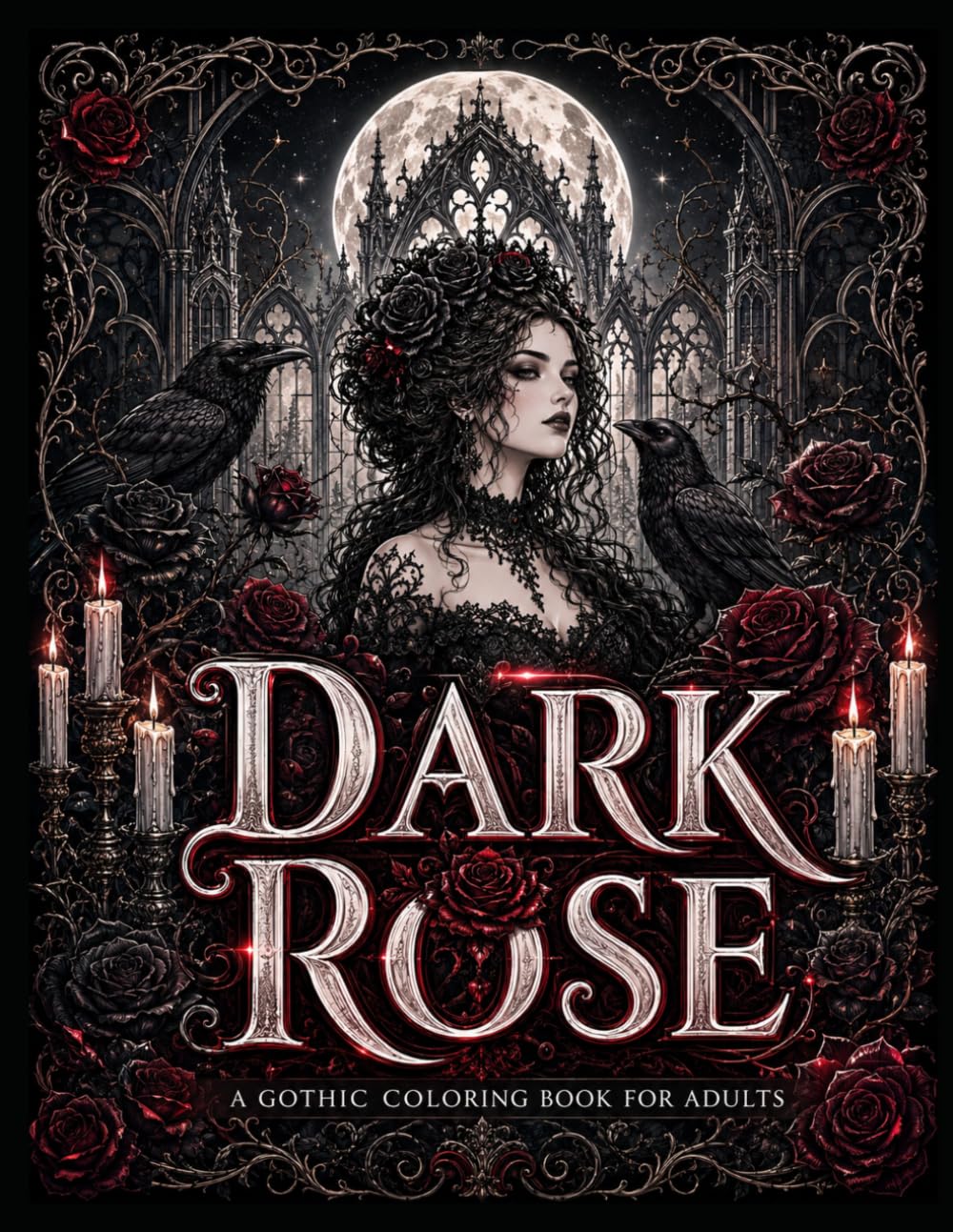 A Dark Rose Gothic Coloring Book: A Gothic Coloring Book for Adults