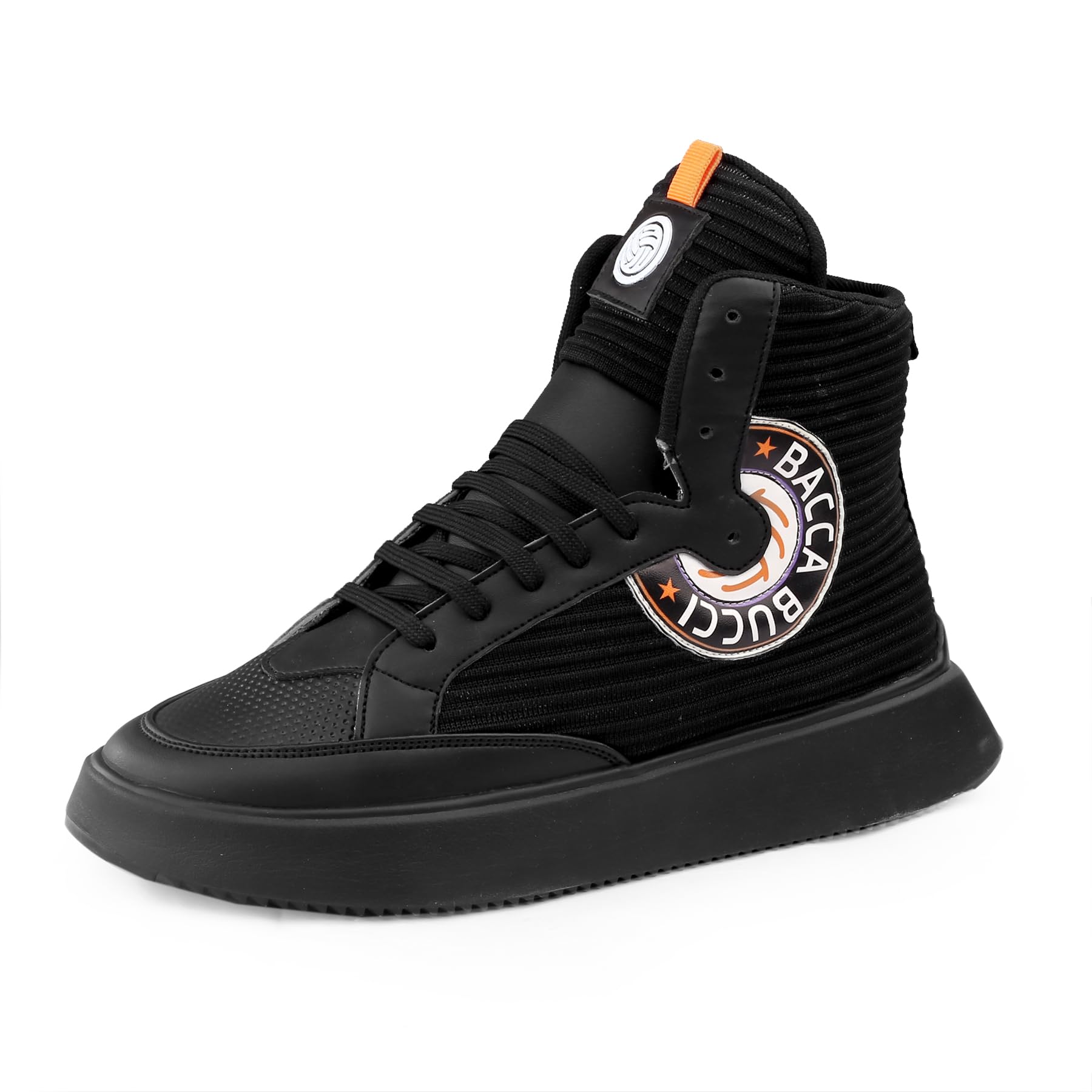 Bacca Bucci STREETHULK Hi-Top Street Fashion Chunky Sneakers for Men with 360 Degree Cushioning & Memory Footbed -Black (B0CGMQ5SXR) Amazon Price History, Amazon Price Tracker