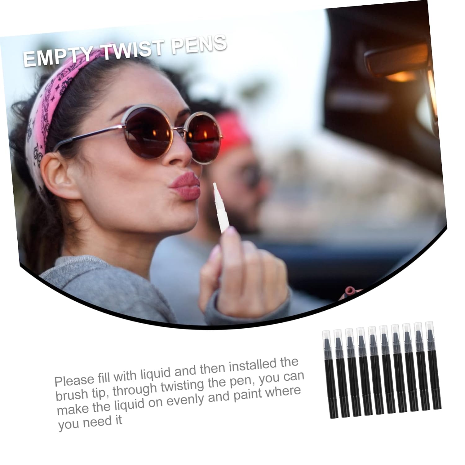 20pcs Refillable Nail Oil Pen Beauty Brush Pen Refill Cuticle Oil for Nails Makeup Supply Safe for Travel