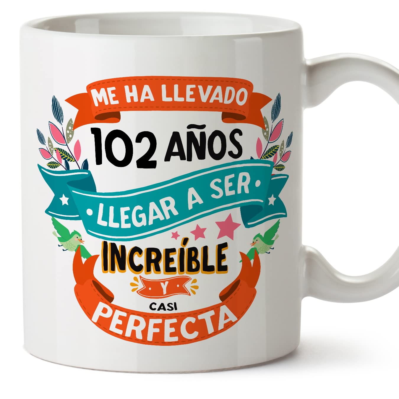 MUGFFINS Taza 80 Cumpleaños - "Me ha llevado 80 años llegar a ser increíble y casi perfecto - Regalos Desayuno Feliz Cumpleaños — view 171