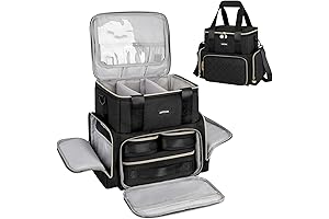 Extra Large Makeup Organizer Bag with Detachable Dividers