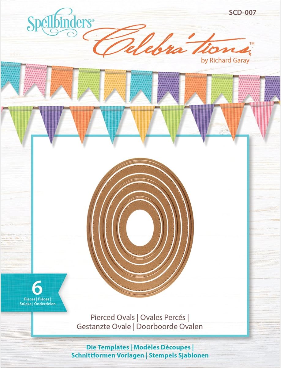 Spellbinders Nestabilities Pierced Ovals Celebrations, OSFA