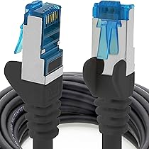 1aTTack.de 1m – nero – 1 pezzo – Rete Cavi Cat6a | S-FTP | CAT 6a | doppia schermatura – certificato GHMT | PIMF | 500MHz | 10000 Mbit, s