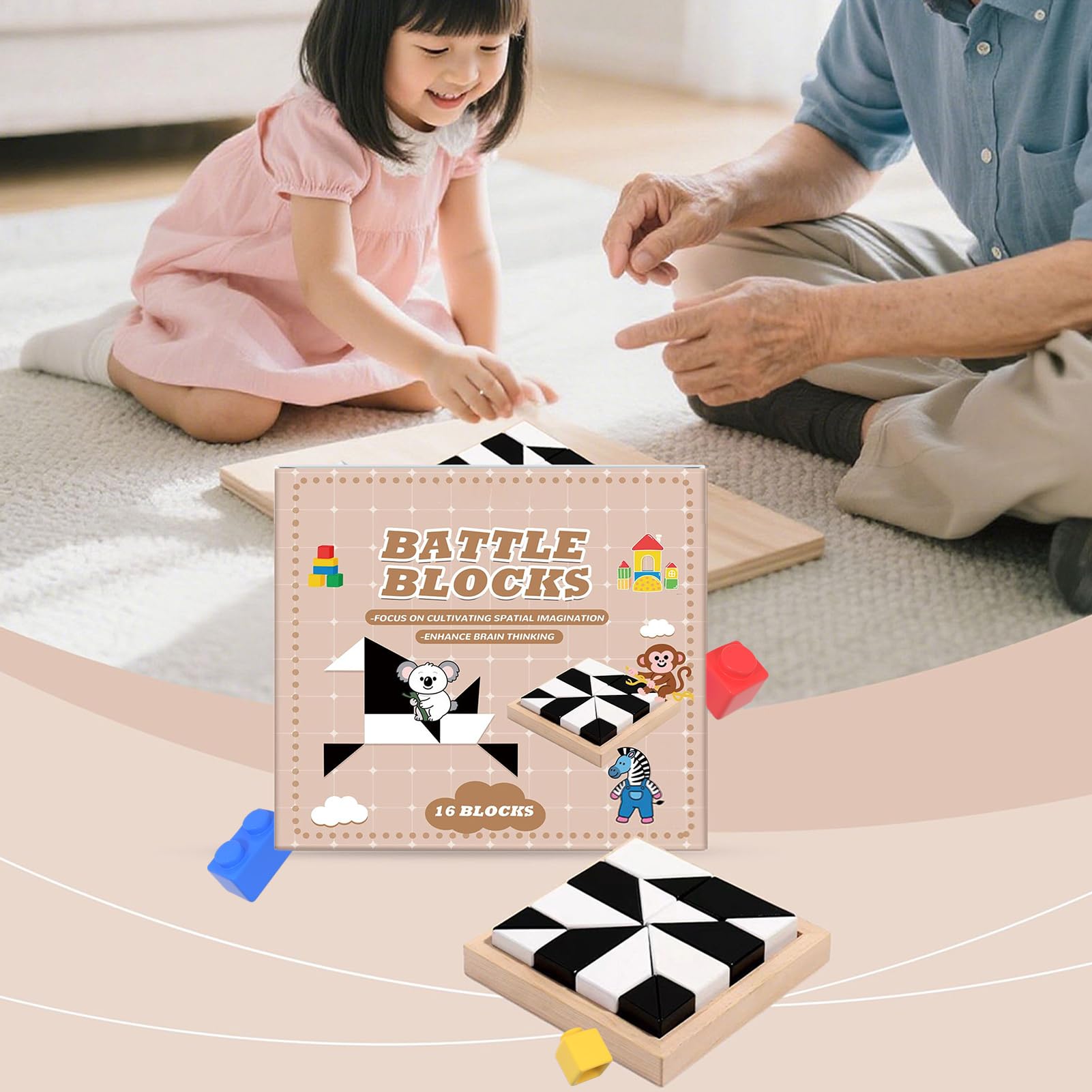 Würfel Puzzle Mit Aufbewahrungsschale Pädagogisches Steckpuzzle