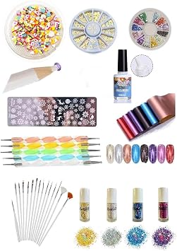 ROSEVELT Nail Art Set 9 Piece Nail Decoration Set 554941321487