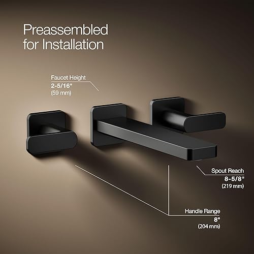 Miniatura 32 de KOHLER T27120-4-BN Parallel® - Tapacubos para lavabo de baño, níquel cepillado vibrante Vibrant Brushed Nickel,Mate negro,Latón cepillado