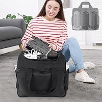 Vista 4 de Cable Organizer Bag,Cable Management Box Cord Organizer Case,Electronics Cord Storage Bag with Adjustable Divider Large Cable Storage Bag Carrying