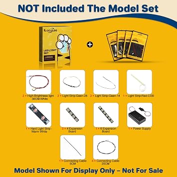 LocoLee Led Light Set Compatible with Lego 42224 Porsche 911 GT3 R REXY AO Racing Car Led Decoration Lighting Kit Compatible with Lego Technic 42224 Building Blocks Model,Only Lights Set,No Model