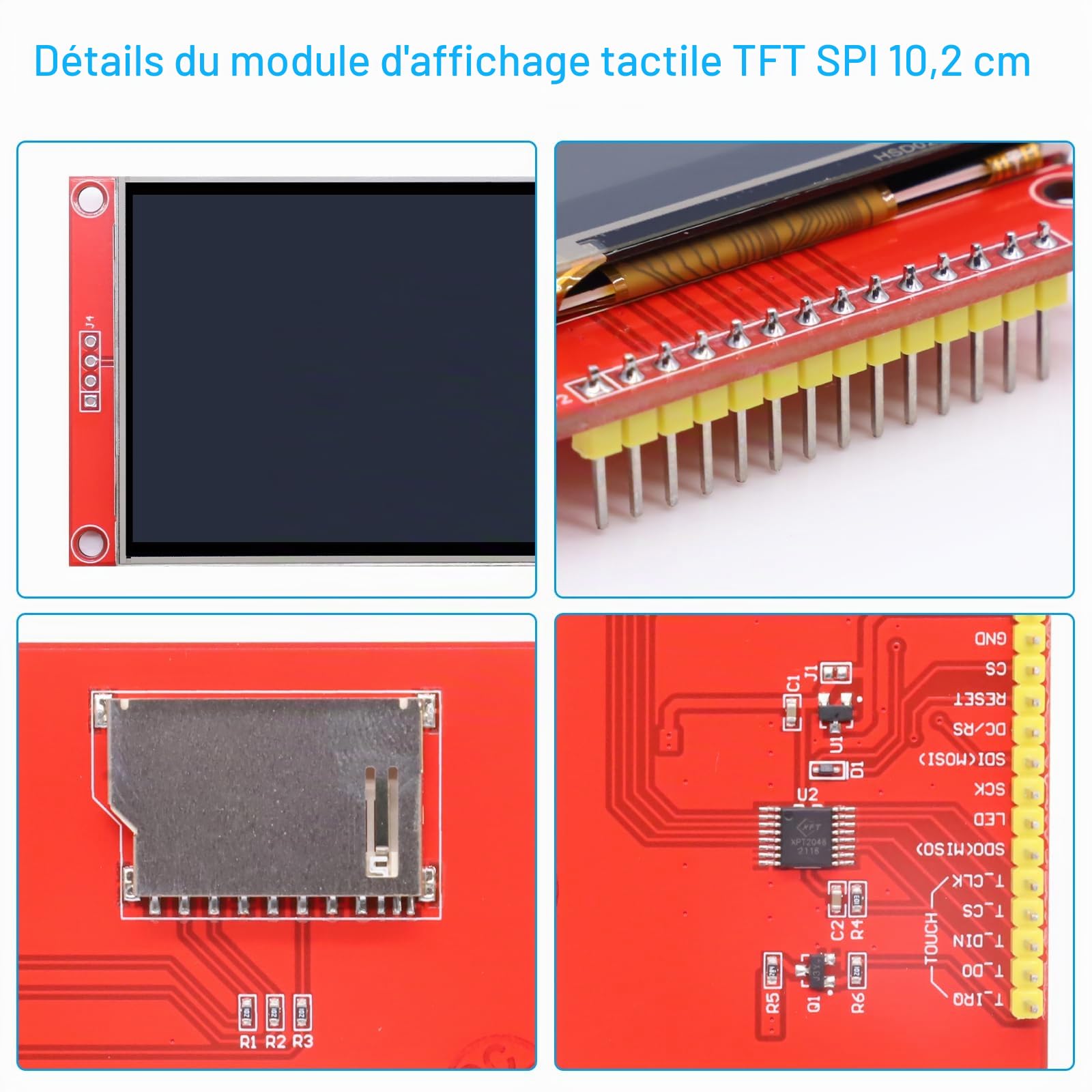 4" LCD TFT Touch Display Binghe 4" LCD Display Touch Module avec Contact Pen 320 X 480 Résolution Pilote ILI9341 4-Wire SPI Compatible avec Arduino
