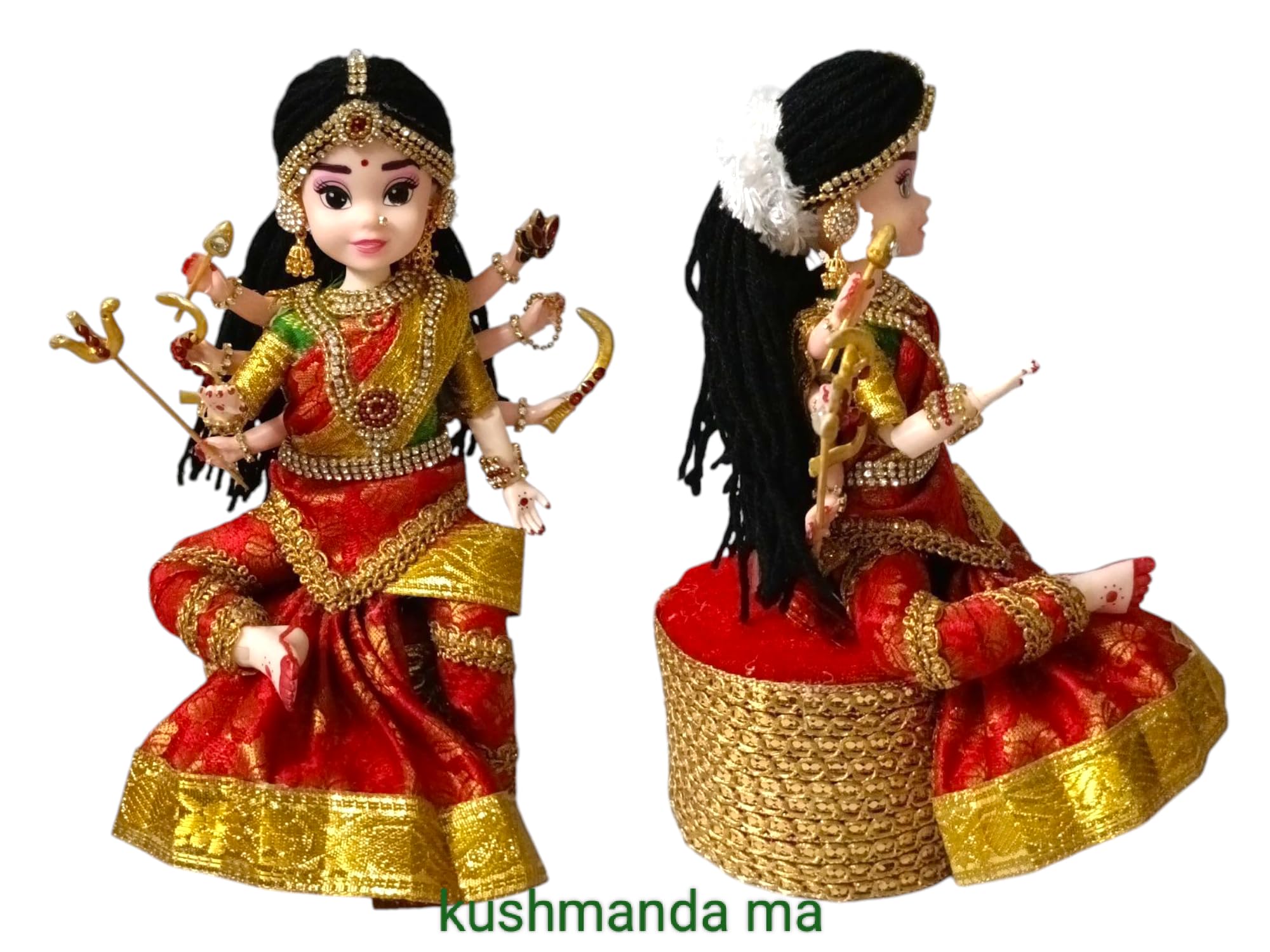 Traditional Navdurga Doll Set, Handmade Decorative Goddess/Nine Forms of Ma Durga (Full navdurga Set) 4