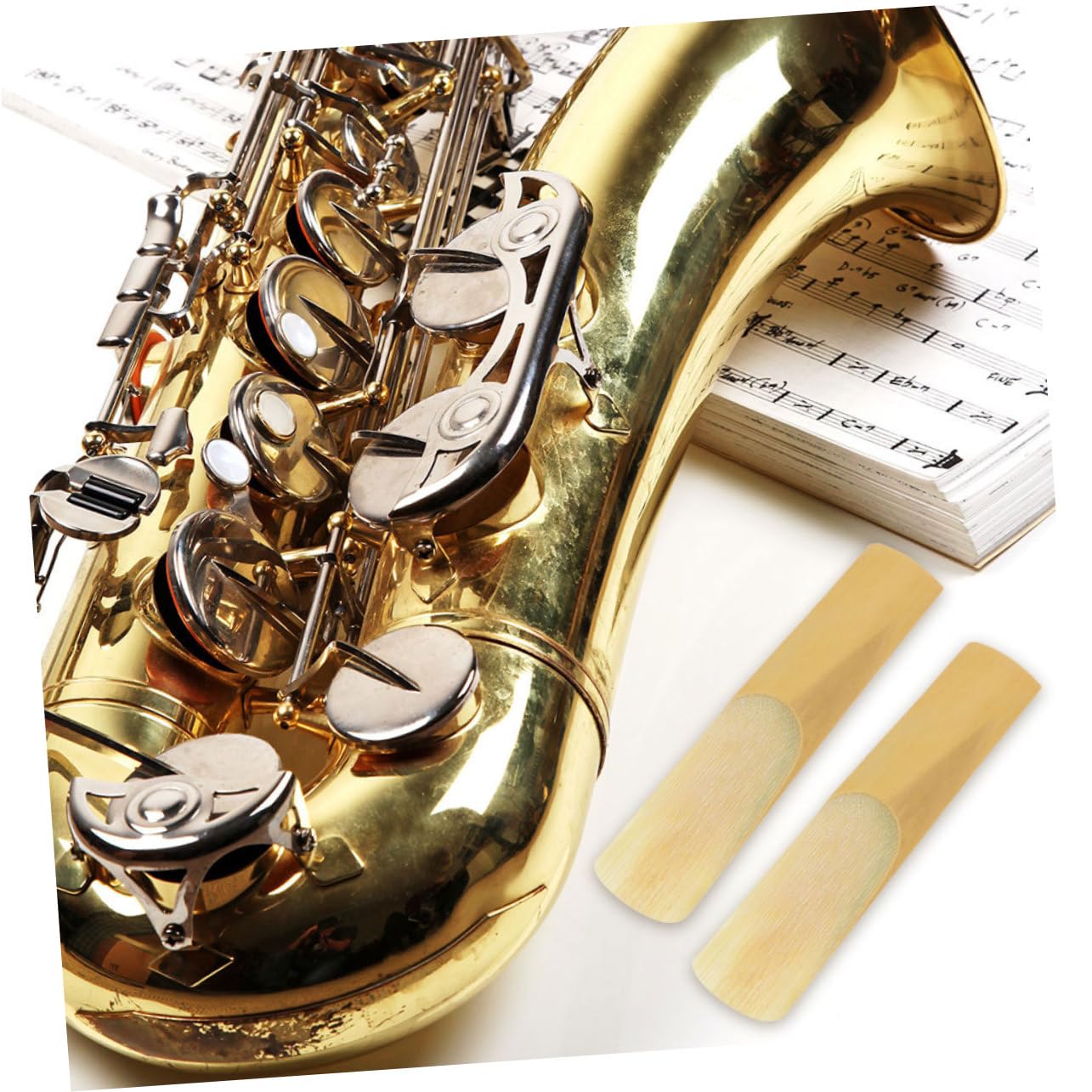 BESTonZON 80piezas Reeds De Saxofón Tenor Repuestos Para Saxofón Tradicional Accesorios Para Músicos Sonido Estable Para Jazz y Clásico