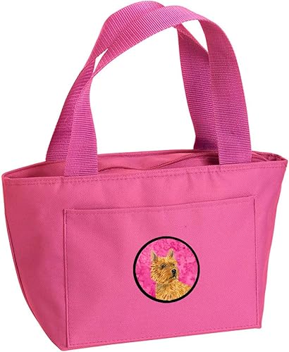 Caroline's Treasures SS4775-PK-8808 Bolsa de almuerzo o bolsa para perros rosa Norwich Terrier SS4775-PK, grande, multicolor