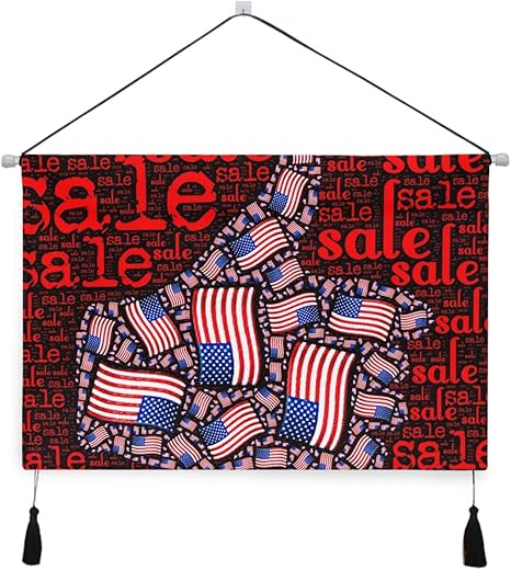 Amazon Co Jp Niesikkla タペストリー アメリカの国旗のイラストアイコンのような親指 壁掛け おしゃれ インテリア モダン ポスター 絵画などに適用 ウォールアート モダン 装飾アート 多機能 個性プレゼント ホーム キッチン