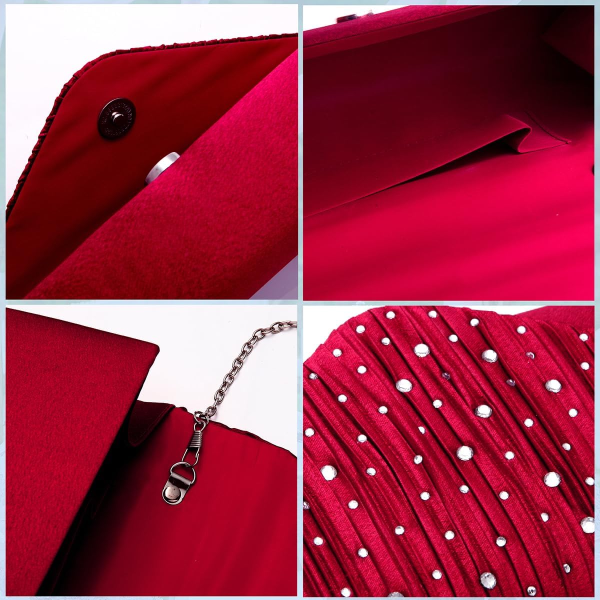 BBjinronjy Clutch Purses for Women Evening Bag Formal Rhinestone Handbags for Wedding Party Cocktail Prom Dinner - Image 4