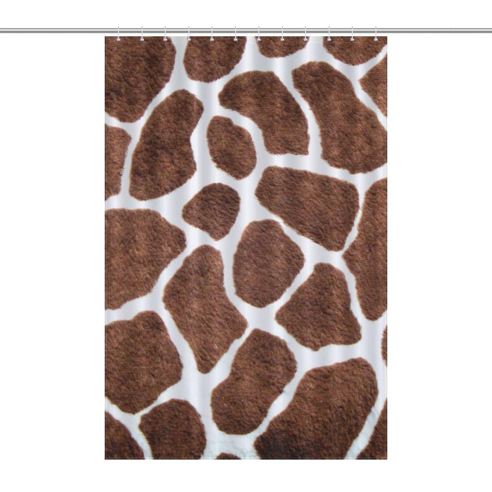 Rideau de douche en polyester motif girafe pour sublimer votre bain