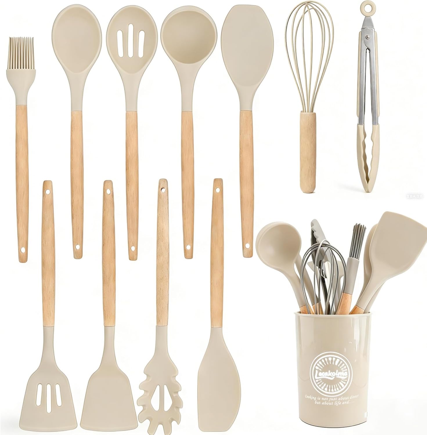 Silicone Cooking Utensil Set,12...