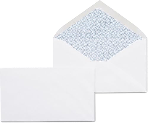 Staples Gummed Security Tinted #6 3/4 Sobres de negocios, 3 5/8 pulgadas x 6 1/2 pulgadas, blanco, 500/cartón (St19254-Ccvs)