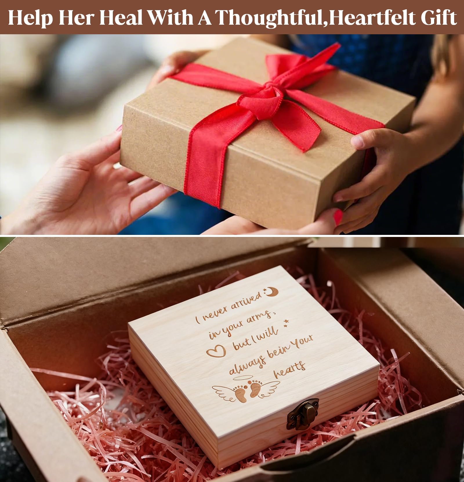 Miscarriage Memorial Box - Baby Keepsake Box for Mothers Parents, Pregnancy/Infant Loss Angel Baby Memory Loss of Baby Sympathy Gift Bereavement