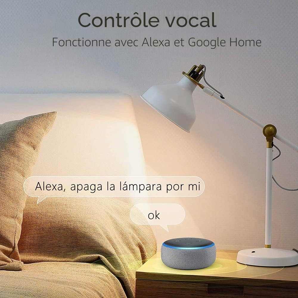 eMylo Commutateur WiFi intelligent Interrupteur d'éclairage WiFi universel Smart Home DIY Module de relais sans fil Télécommande Minuterie Commande vocale avec Alexa, Google Home Via Android IOS 5Pack