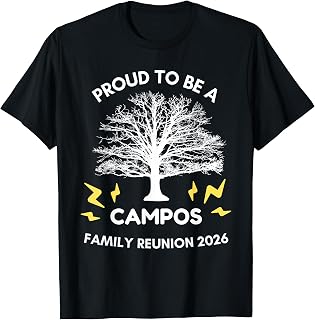 2026 Campos Family Reunion Gathering Family Tree Matching T-Shirt