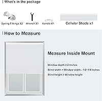 Vista 6 de BERISSA Persianas celulares opacas sin cordón, sin necesidad de taladro, sin herramientas, persianas celulares fáciles de instalar, persianas