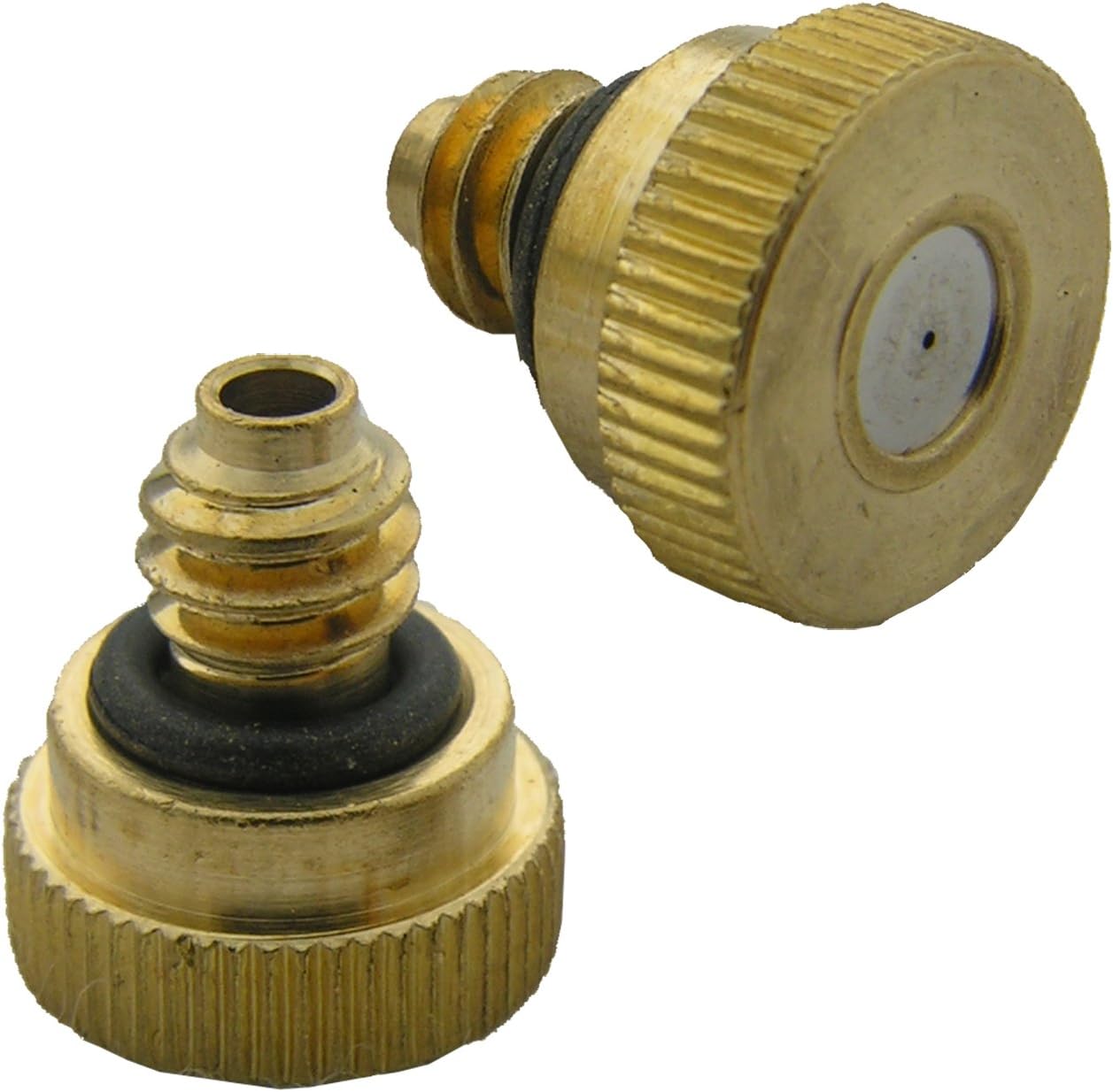 LASCO 15-5445 Pacific Breeze Patio Mist System Brass Button Nozzle with Filter, 1/8-Inch, 10-Pack