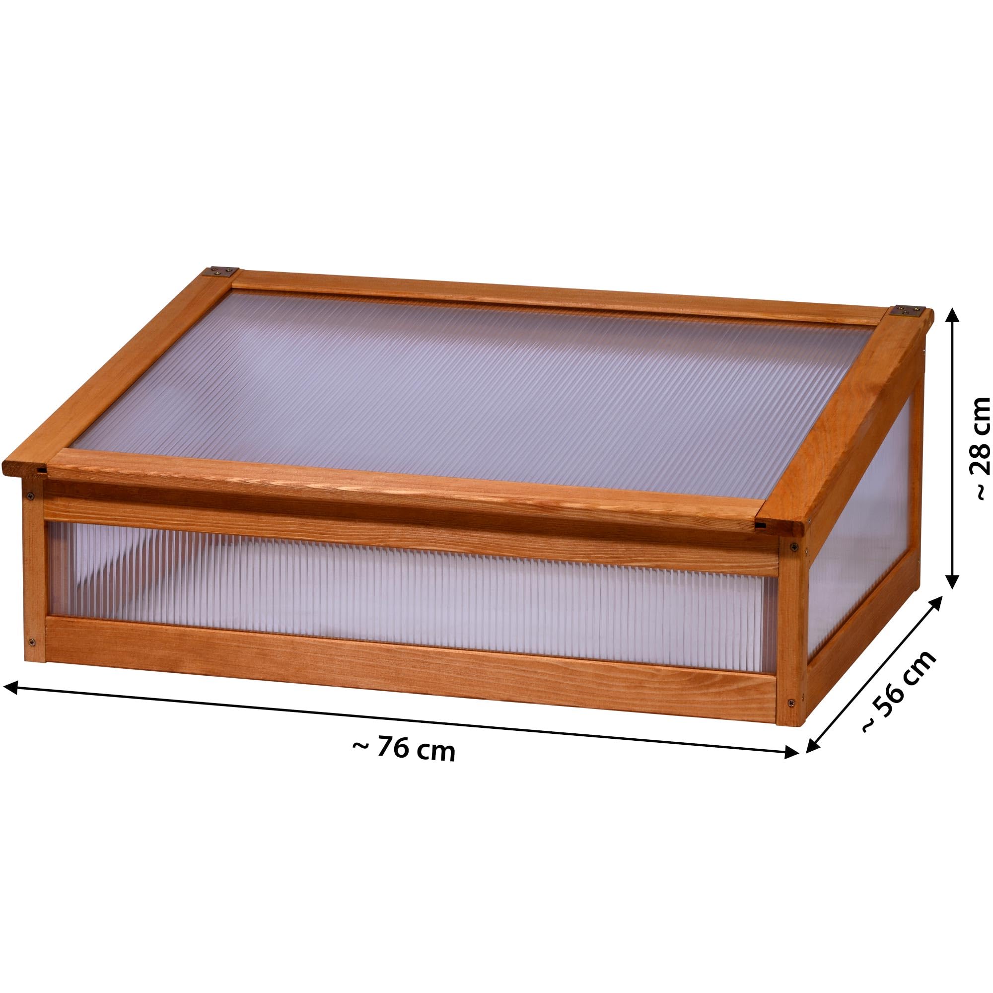 dobar® Drewniana nakładka do inspektu sześcienna 2.0 - skrzynka na inspekty do ogrodu - 76 x 56 x 20 cm - brązowa