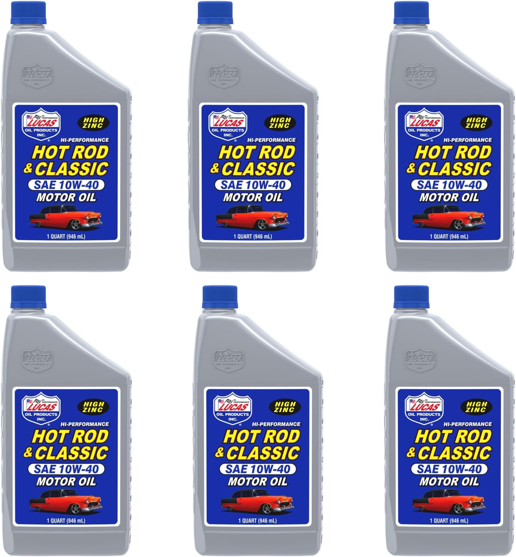 - Lucas Oil 10688 Hot Rod & Classic Car SAE 10W-40 Motor Oil - 1 Quart (Pack of 6)