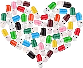 Capsule Lettres Message dans Bouteille DIY,199 Pcs Lettres Capsule Message Capsule Message Smile Face Gélules Message Petites Lettre Capsule Message Couleur Pilule pour Cadeau Festivals