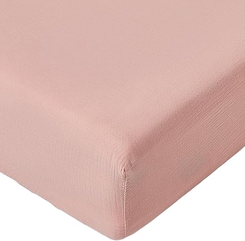 Sábanas de cuna 100% algodón para bebé, niño y niña, sábana bajera natural para colchón estándar de cuna y de niño pequeño, ultra suaves y