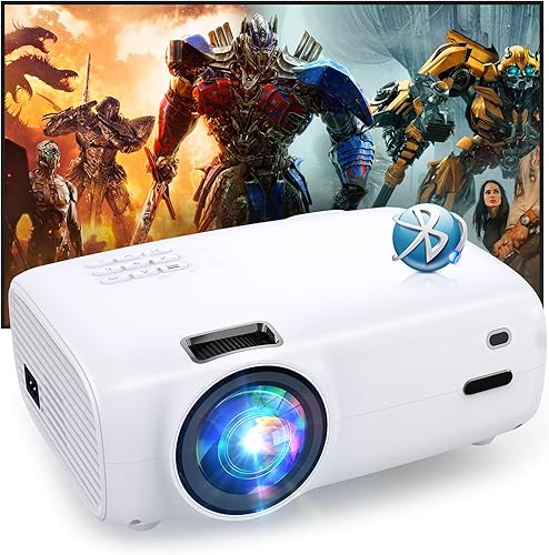 VYSER Proyector, proyector Bluetooth WiFi, proyector nativo 9800L 1080P, proyector de película al aire libre compatible con pantalla iOSAndroid y