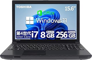 【整備済み品】 【Amazon.co.jp 限定】爆速Core-i7 第4世代 CPU搭載 ハイスペックノートパソコン Dynabook- Bシリーズ/Wi-fi/Windows11/テンキー搭載/15.6インチ/Office/パソコン ノートパソコン (2)RAM:8GB/SSD:256GB/10キー)