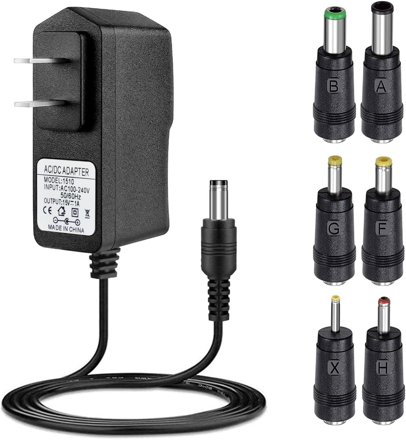 15V 1A Car Jump Starter Power Cord Charger for DBPower, Tacklife, Schumacher, Gooloo, Beatit Car Jump Starter Replacement Power Supply for Peak 450A 500A 600A 800A 1000A Auto Battery Booster