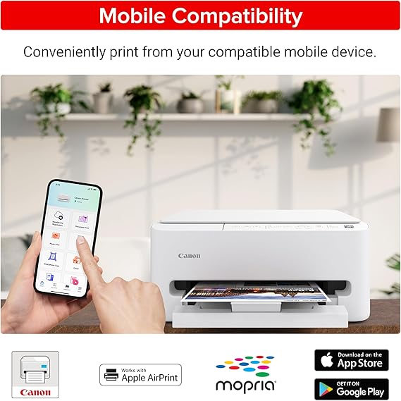 Canon PIXMA TS4320 Wireless Color Inkjet Printer for Duplex Printing, White Home Printer with Copier/Scanner, Compact Design, Easy Setup,