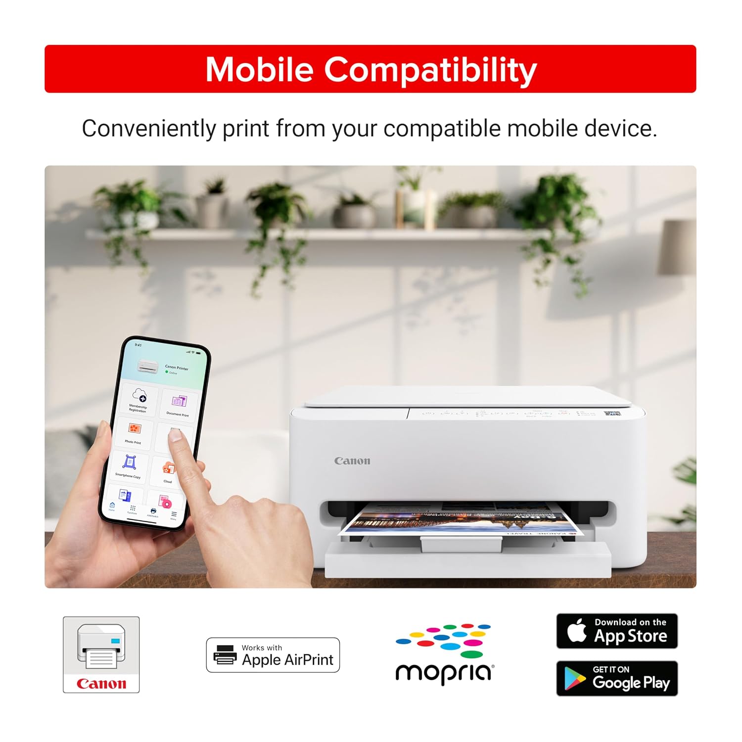 Canon PIXMA TS4320 Wireless Color Inkjet Printer for Duplex Printing, White – Cost Efficient Home Printer with Copier/Scanner, Compact Design, Easy Setup, 1 Year Limited Warranty, view 5
