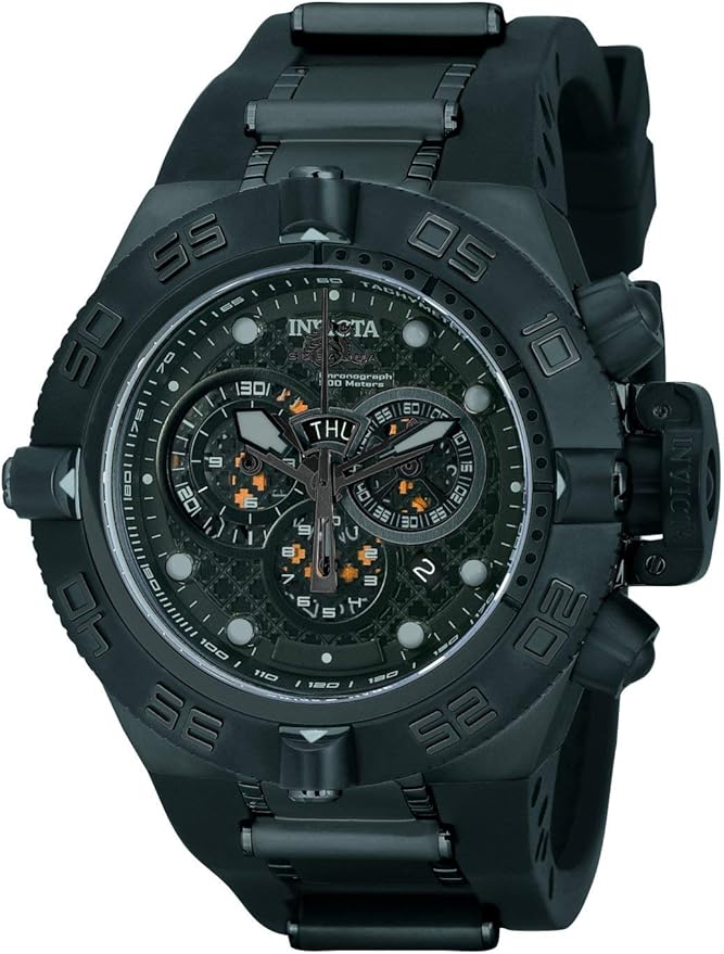 Invicta Subaqua Men's Quartz Watch with Black Dial Chronograph Display