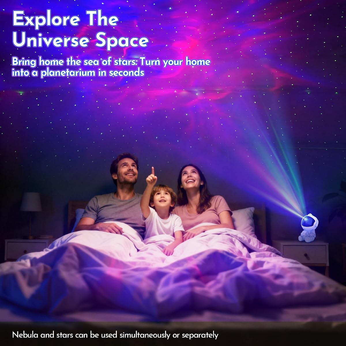 Astronaut Galaxy Projector view 2