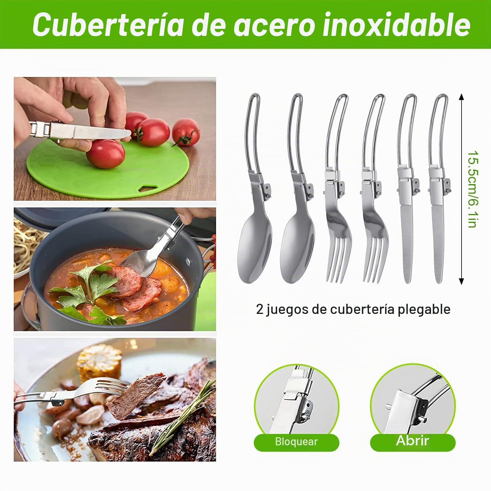 Juego de vajilla de camping, 17 piezas, juego de cocina para exteriores, para mochilero, senderismo, senderismo, picnic, pesca, montañismo (2 a 3 personas)