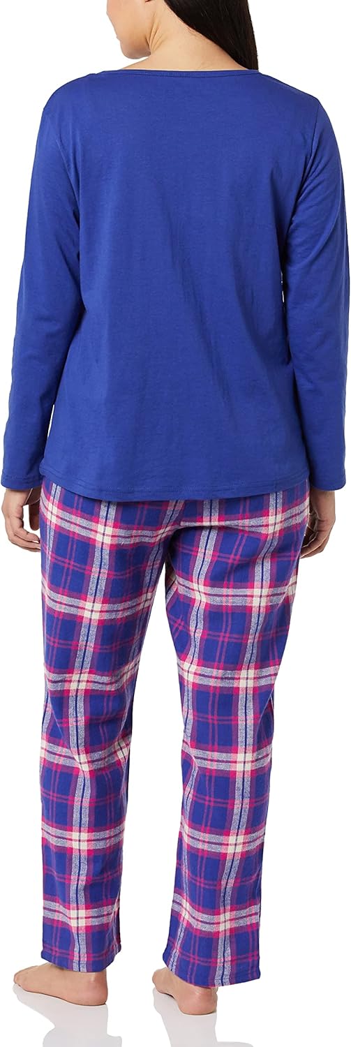 AmeriMark Women’s 2-Piece Flannel Pajama Set Nightwear for Sleeping Long Sleeve Cotton Loungewear Top and PJ Pants Sleepwear - Image 3