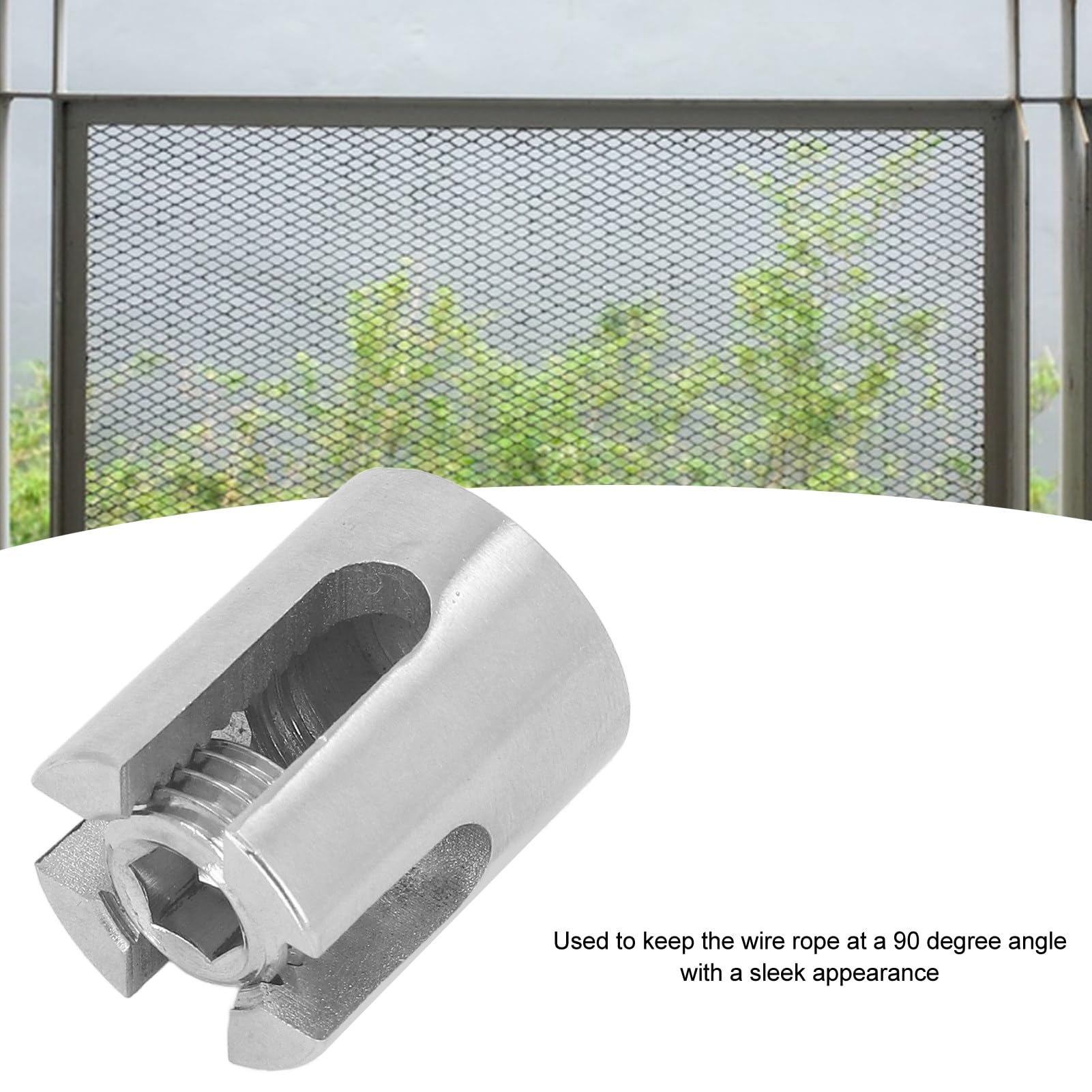 10PCS Cable Railing Stainless Steel Cross Cable Clamp Wire Rope Clips, Suitable for 8mm Wire Rope, 316 Stainless Steel Material, Easy to Use, Indoor or Outdoor Applications, Keep