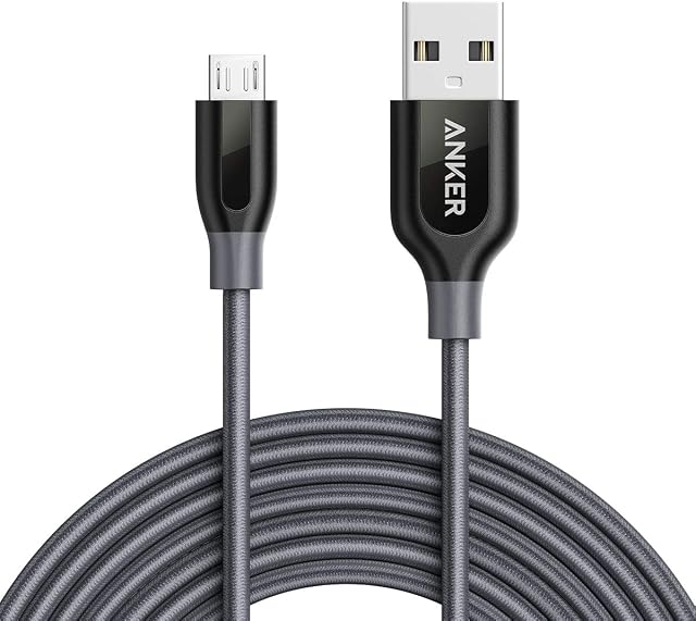 Anker PowerLine+ Micro USB (10ft) One of The Premium, Fastest, Most Durable Cable [Aramid Fiber & Double Braided Nylon] for Samsung, Nexus, LG, Motorola, Android Smartphones and More