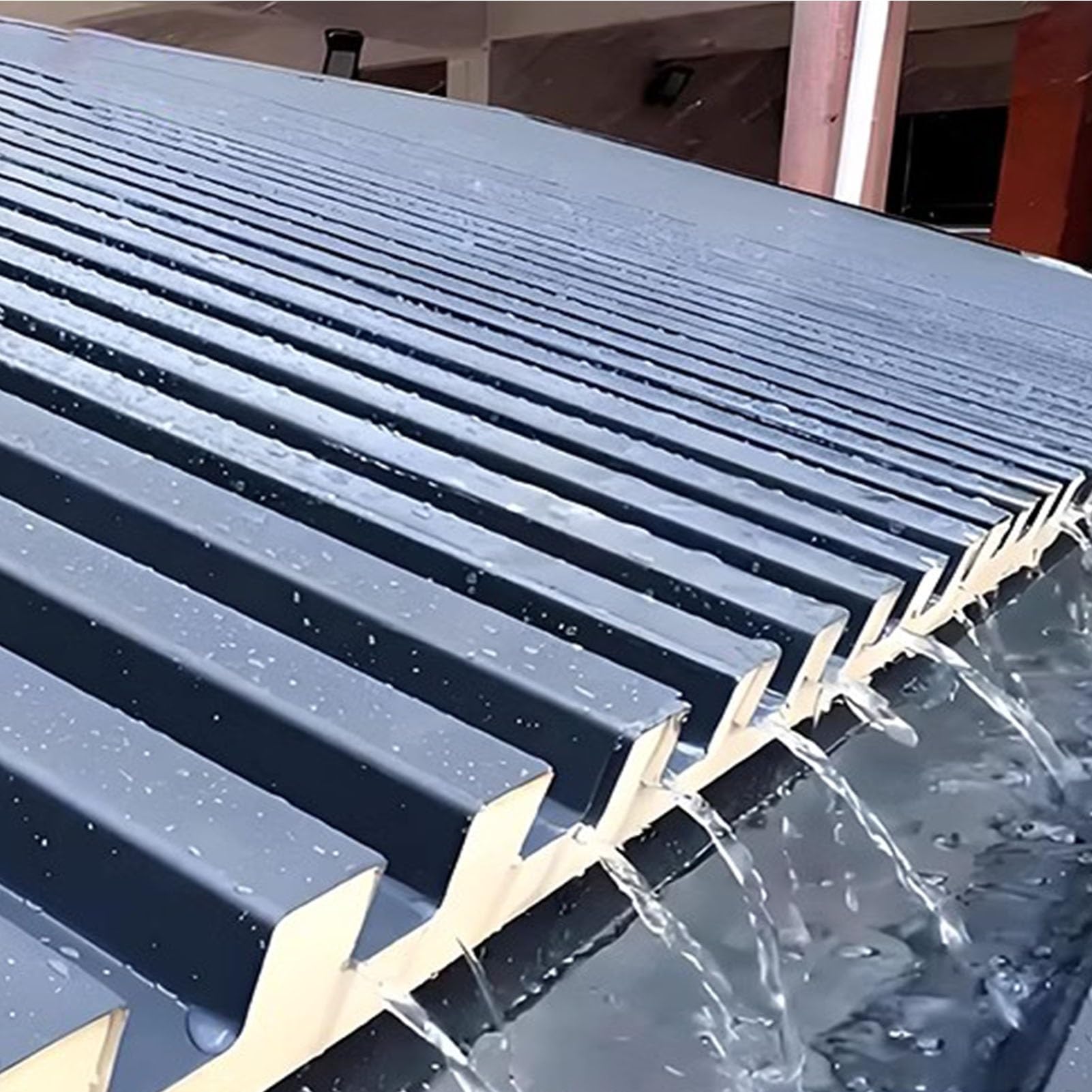 Chapa Tejado Cubierta de Techo de Pérgola Impermeable, Paneles de Techo con Láminas Aislantes, Paneles de Revestimiento Engrosados ​​con Relleno de Policarbonato, Láminas para Techo de Balcones(6pcs,1