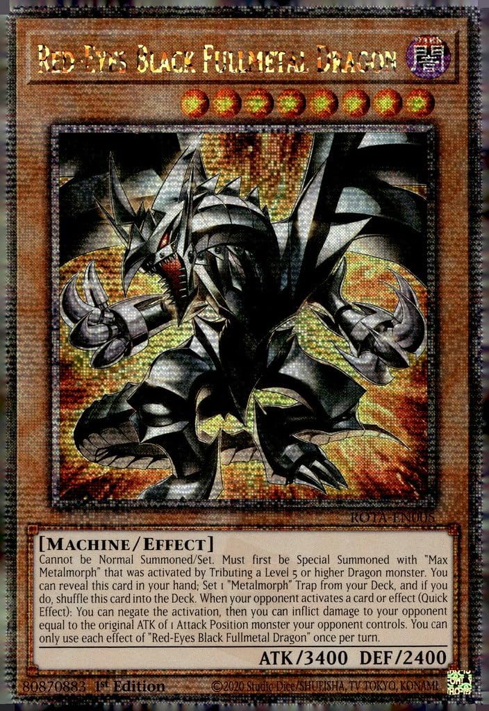 Red-Eyes Black Fullmetal Dragon (Quarter Century Secret Rare) - ROTA-EN005 - Quarter Century Secret Rare - 1st Edition