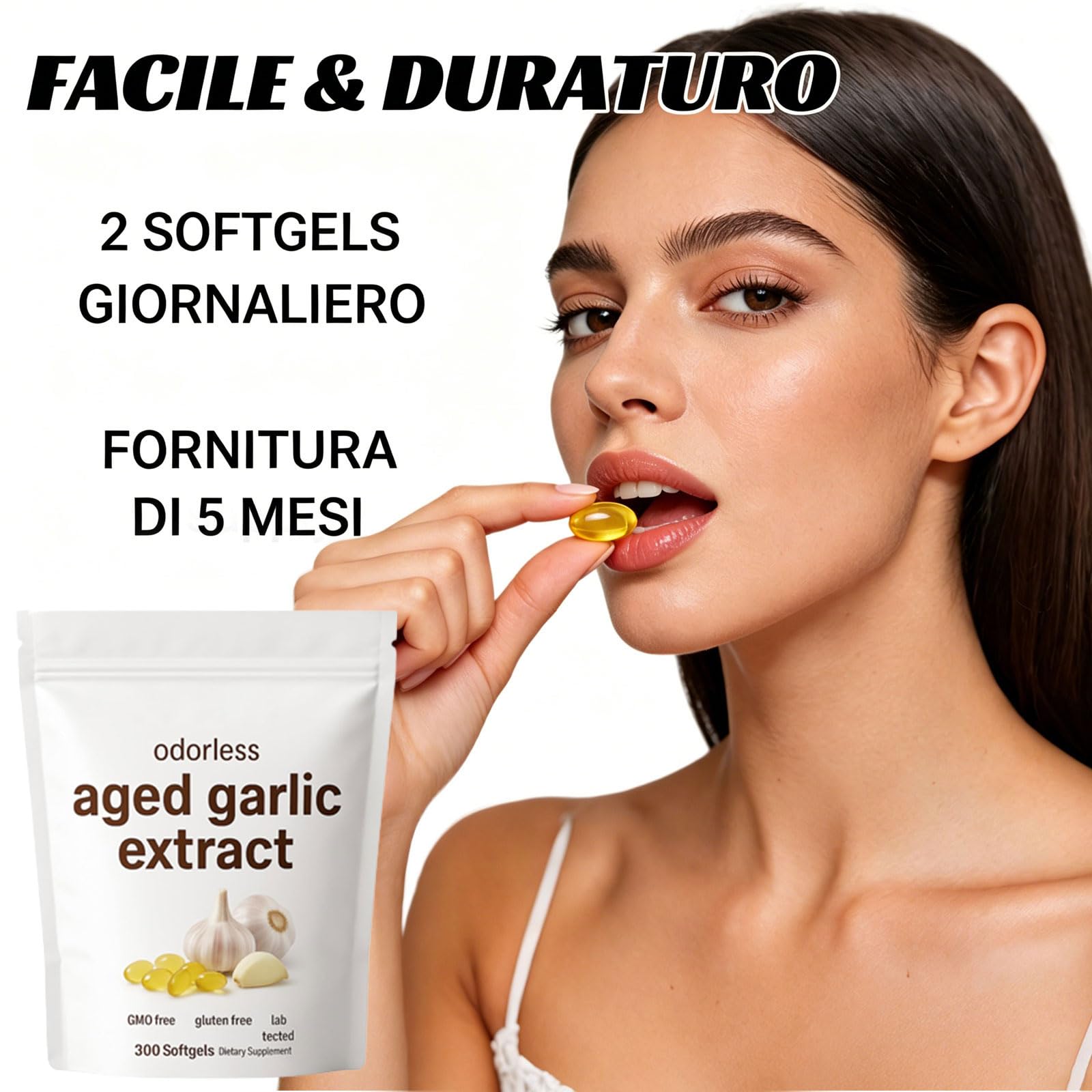 Vitaris estratto di aglio invecchiato -300 Conteggio, Vitaris aglio invecchiato 24 mesi, Ingredienti naturali, per Uomini e Donne (1)