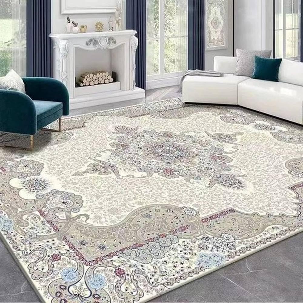 Tapis en velours cristal 140x200 cm grand format pour salon et table basse