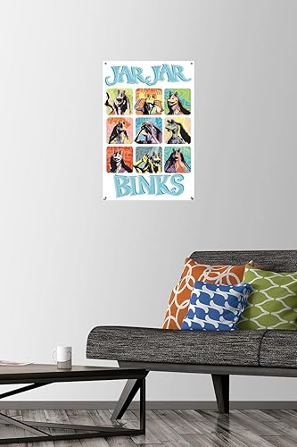 Miniatura 8 de Trends International Star Wars The Phantom Menace - Póster de pared con frasco, diseño de cuadrícula, 22.37 x 34.00 pulgadas, paquete de póster y